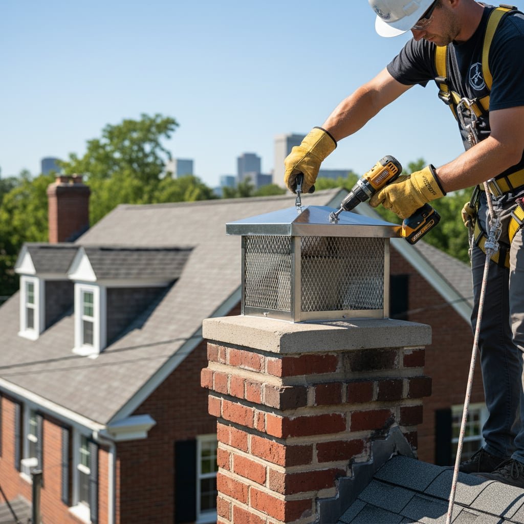 Boston Chimney Cap Installation